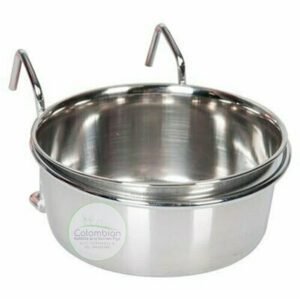 Comedero metálico para conejos y pequeños animales